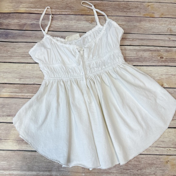 Free People Women's Scarlett Tank Top ivory size L - Picture 2 of 7